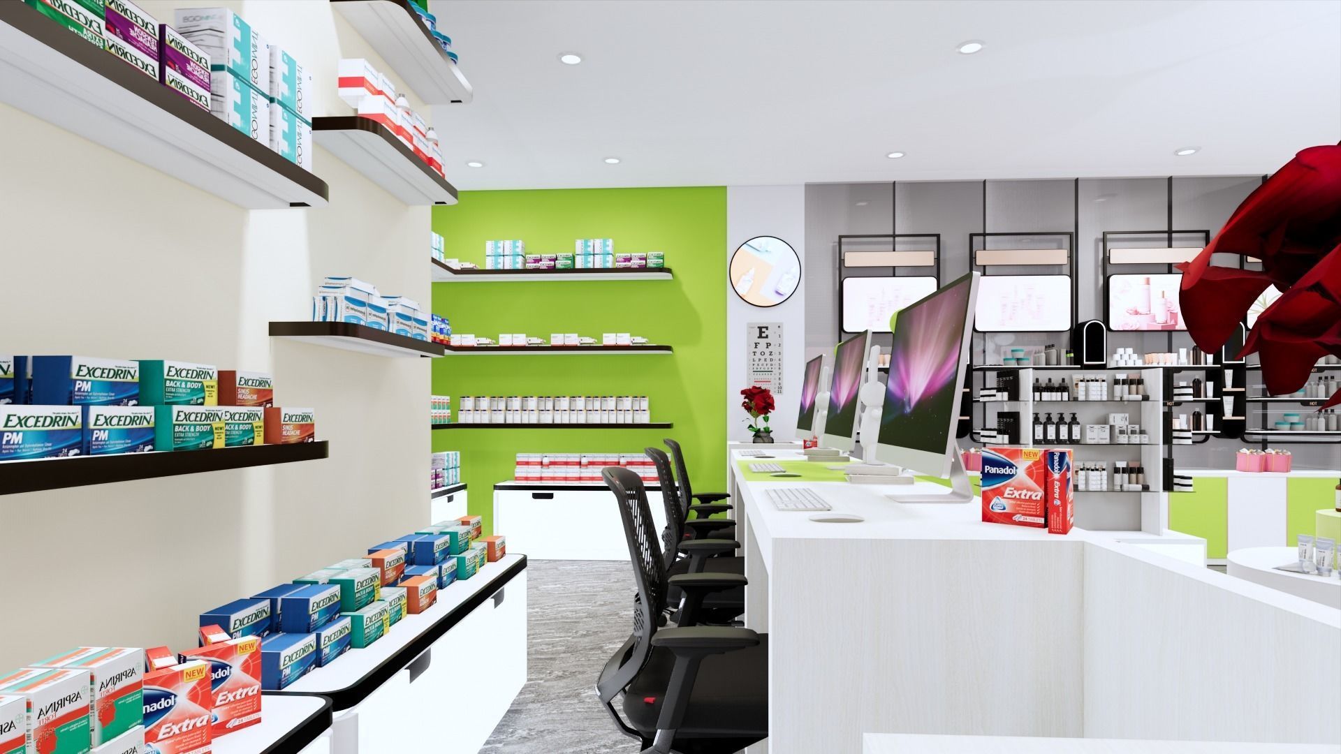 Pharmacy Low-poly 3D model_11