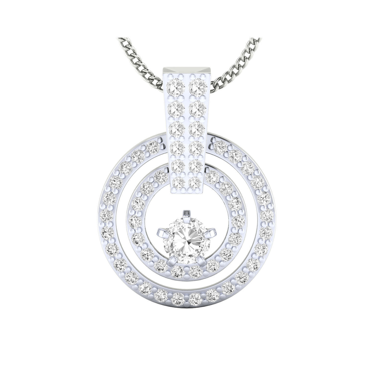 Women Flower Pendant STL OBJ FBX Renders Details 3D print model_11