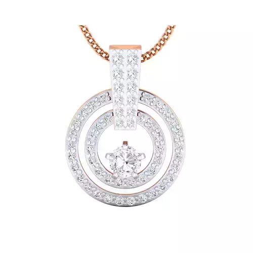 Women Flower Pendant STL OBJ FBX Renders Details