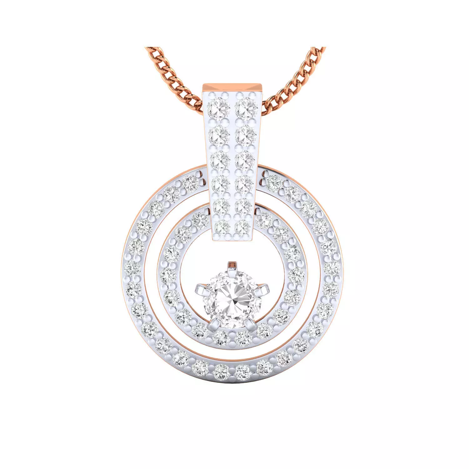 Women Flower Pendant STL OBJ FBX Renders Details 3D print model_0