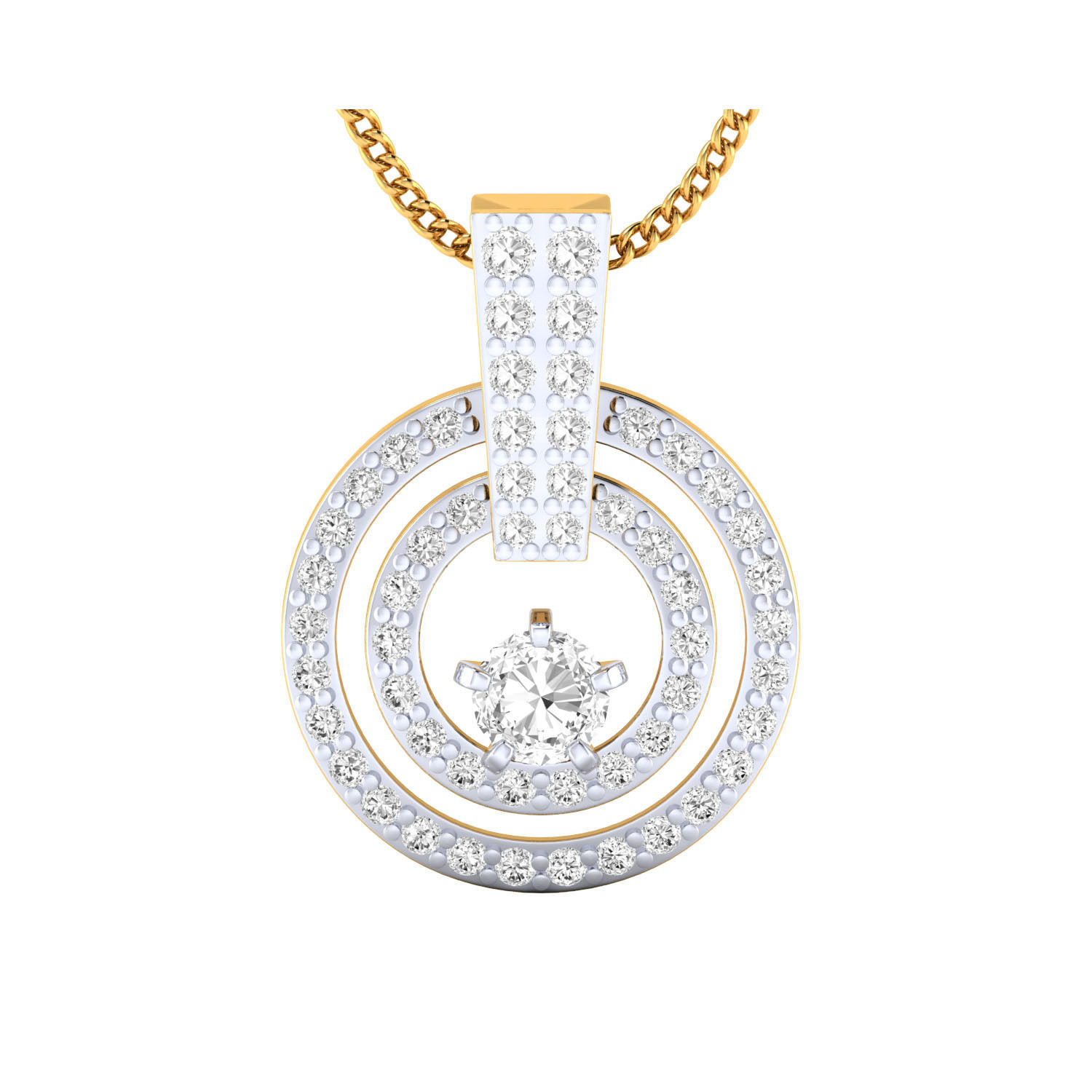 Women Flower Pendant STL OBJ FBX Renders Details 3D print model_17