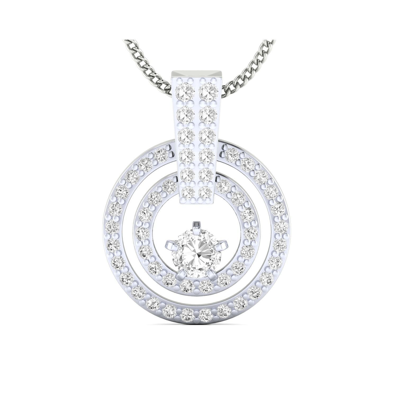 Women Flower Pendant STL OBJ FBX Renders Details 3D print model_12