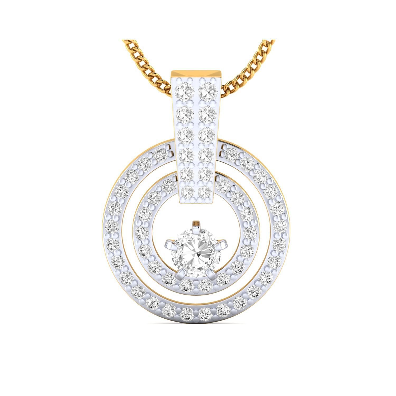 Women Flower Pendant STL OBJ FBX Renders Details 3D print model_18