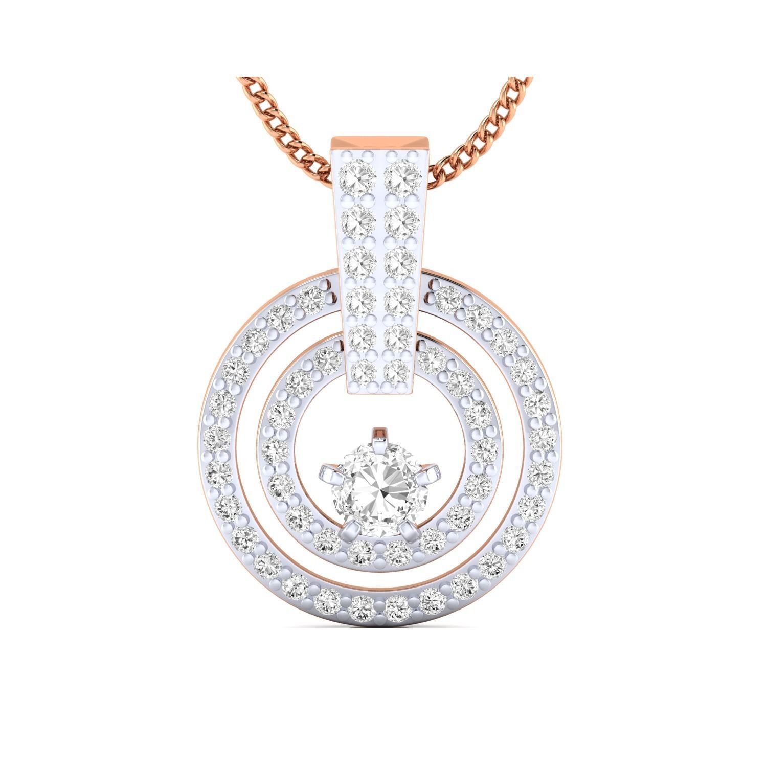 Women Flower Pendant STL OBJ FBX Renders Details 3D print model_5