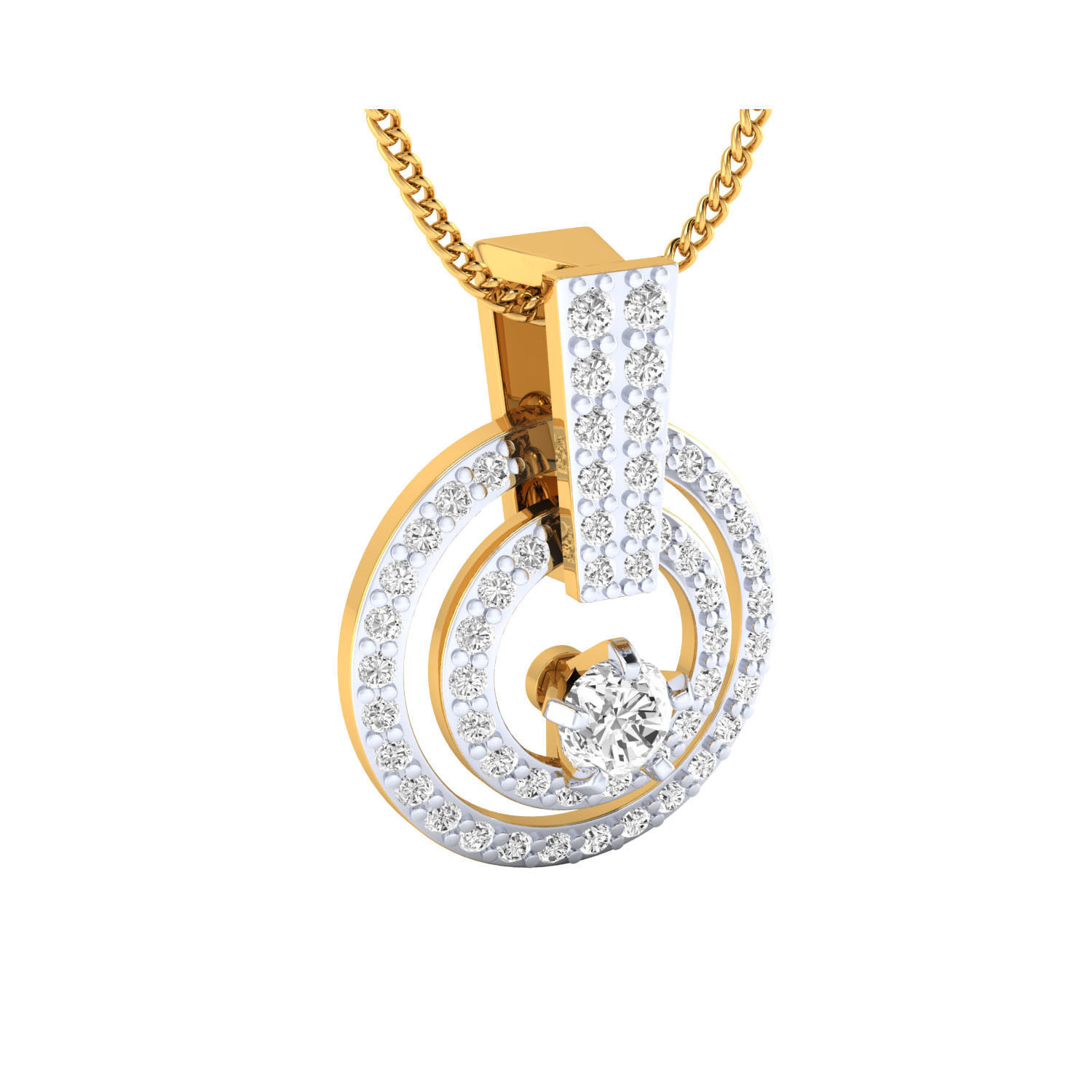 Women Flower Pendant STL OBJ FBX Renders Details 3D print model_13