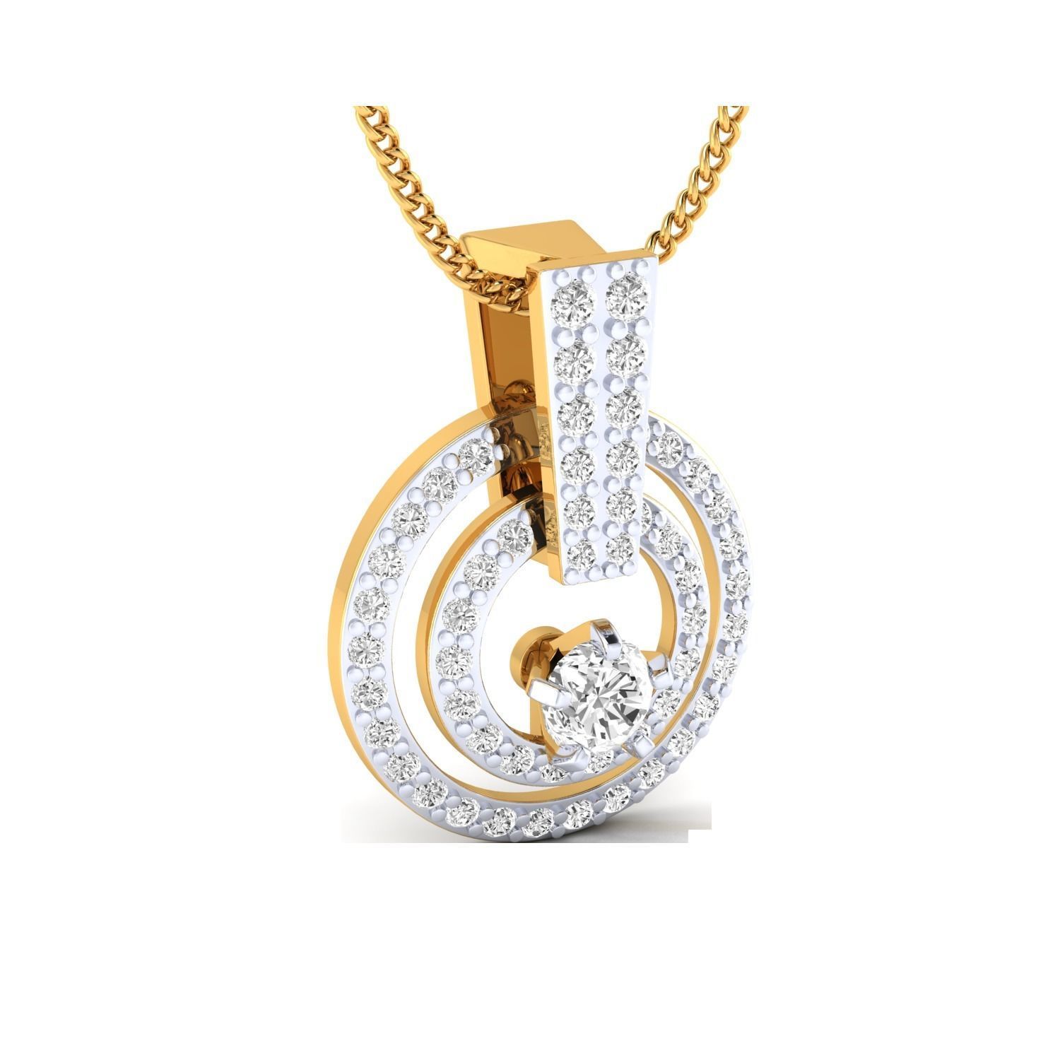 Women Flower Pendant STL OBJ FBX Renders Details 3D print model_14