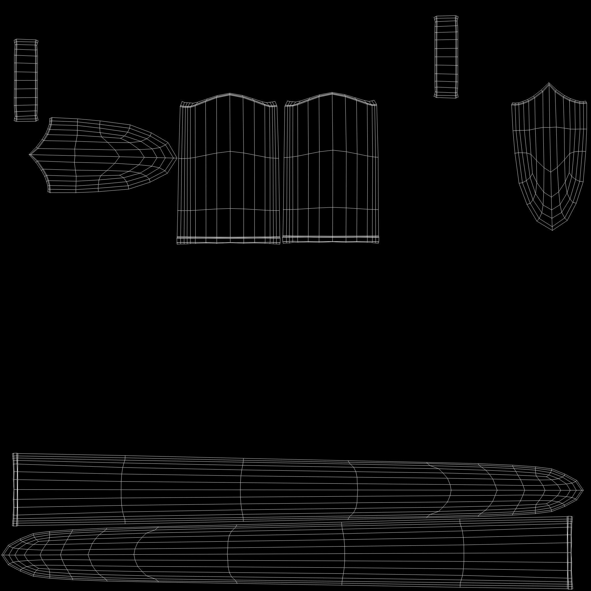 Medieval Dagger and Scabbard Low-poly 3D model_13