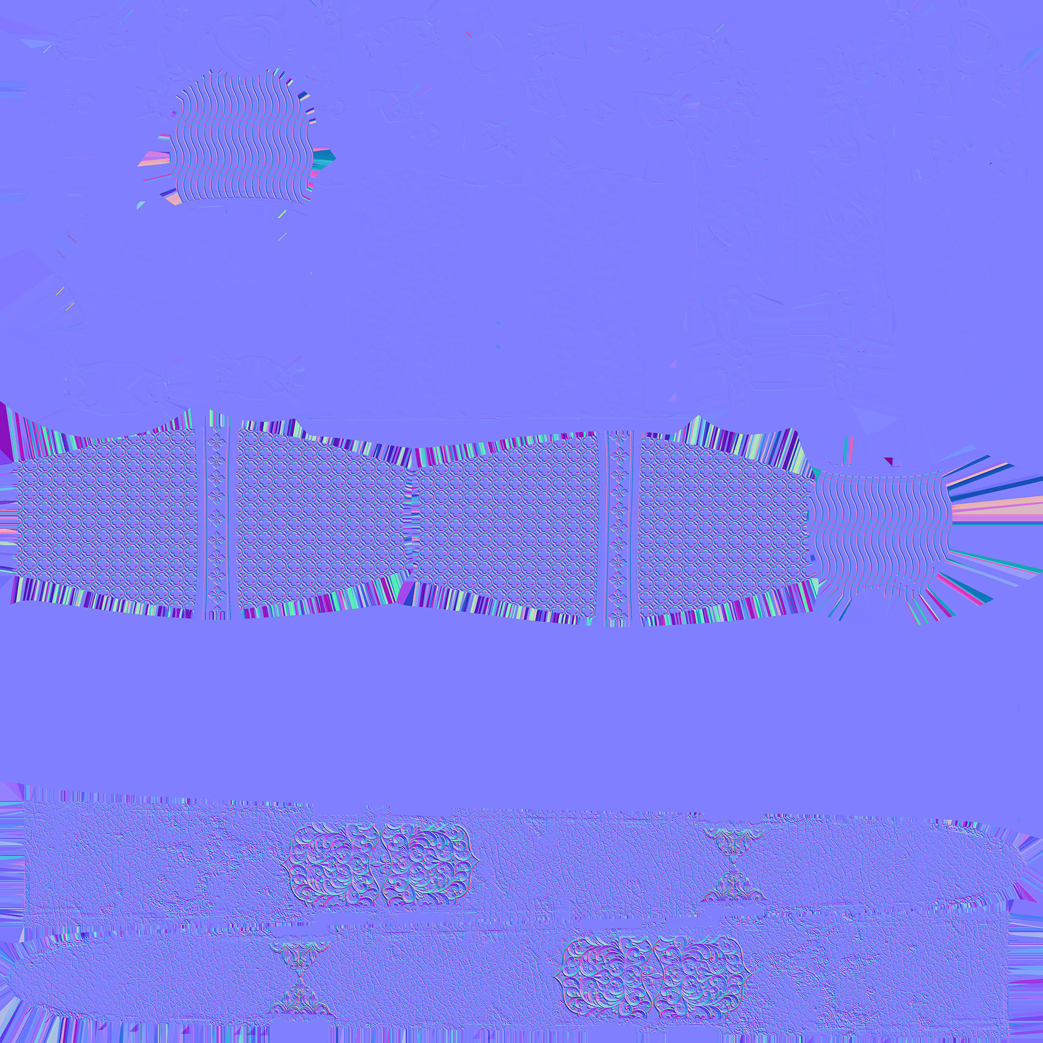 Medieval Dagger and Scabbard Low-poly 3D model_10