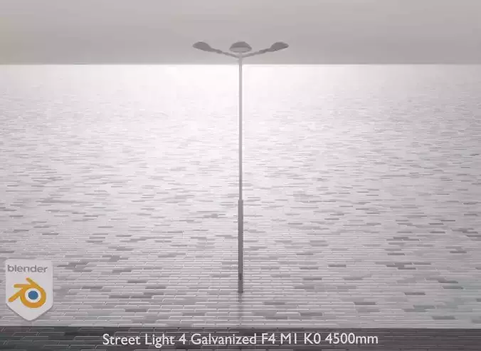 Street Light 4 Galvanized F4 M1 K0 4500mm