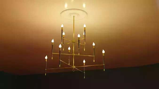 Elegant brass pendant