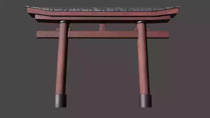 Torii Gate Free low-poly 3D model