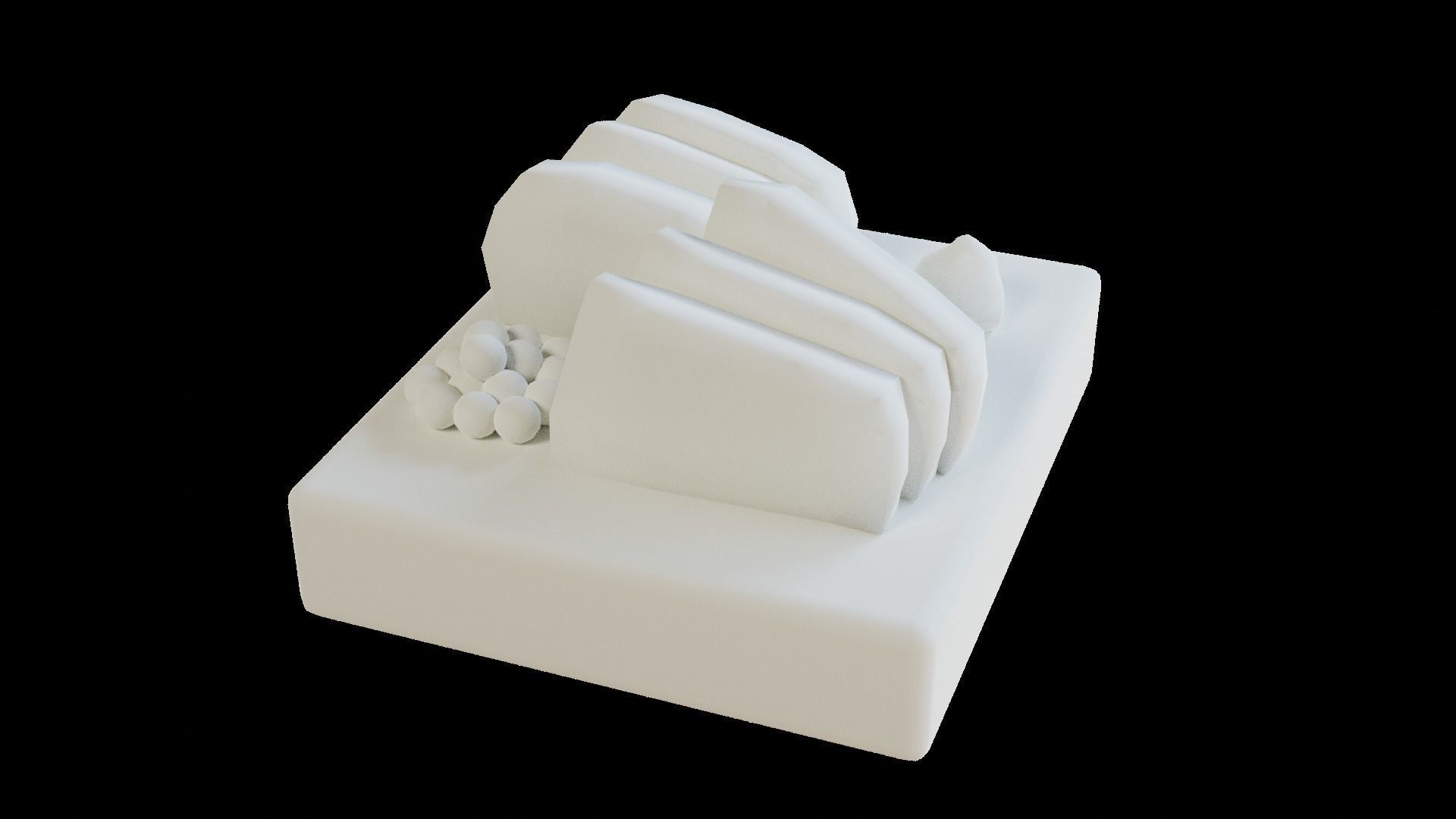 Hand-painted sashimi Low-poly 3D model_9