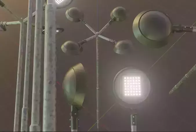 Street Light 4 Galvanized F4 M1 K0 6000mm 