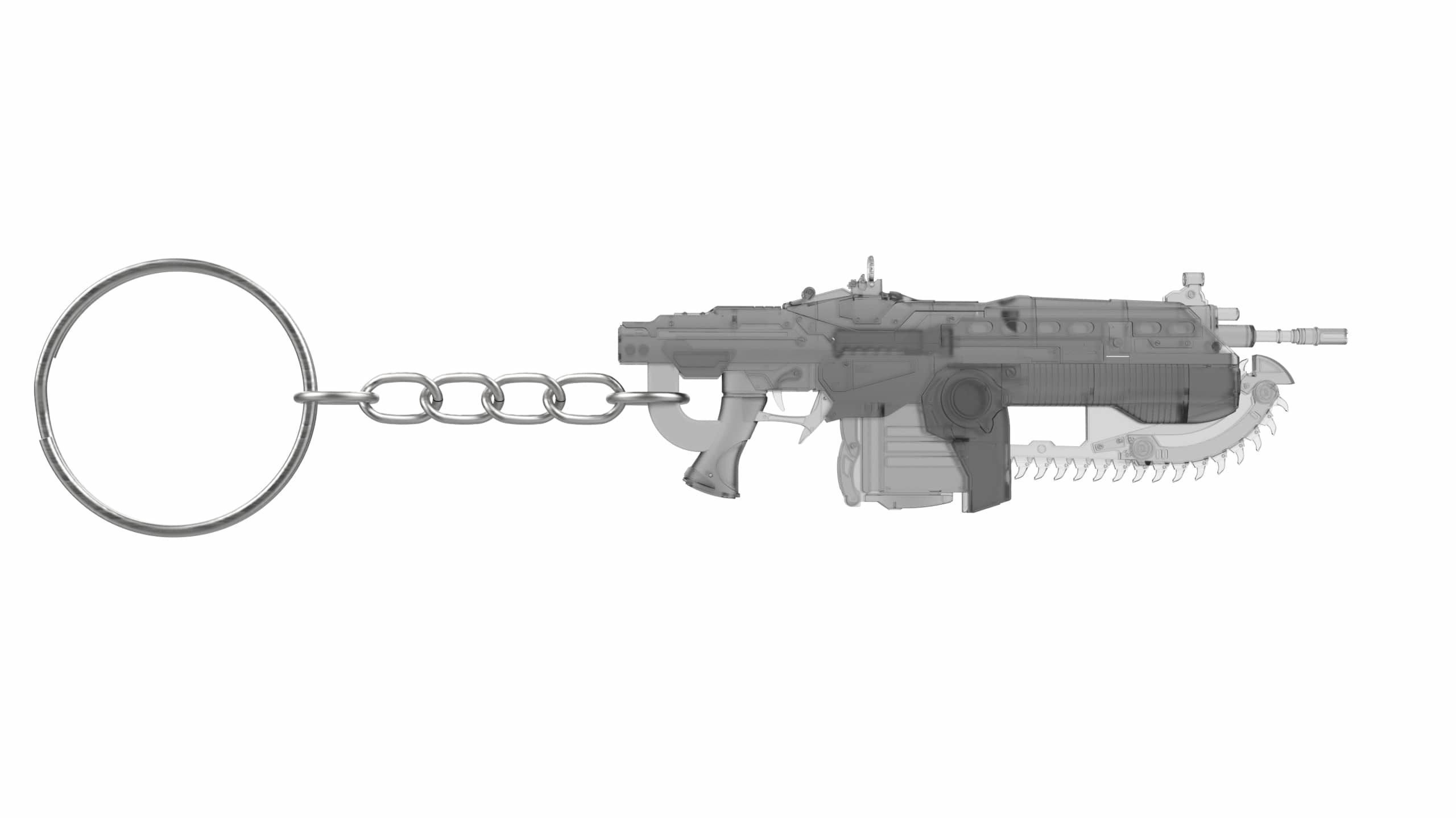 Keychain - Lancer - Gears of War - Printable - STL 3D print model_9