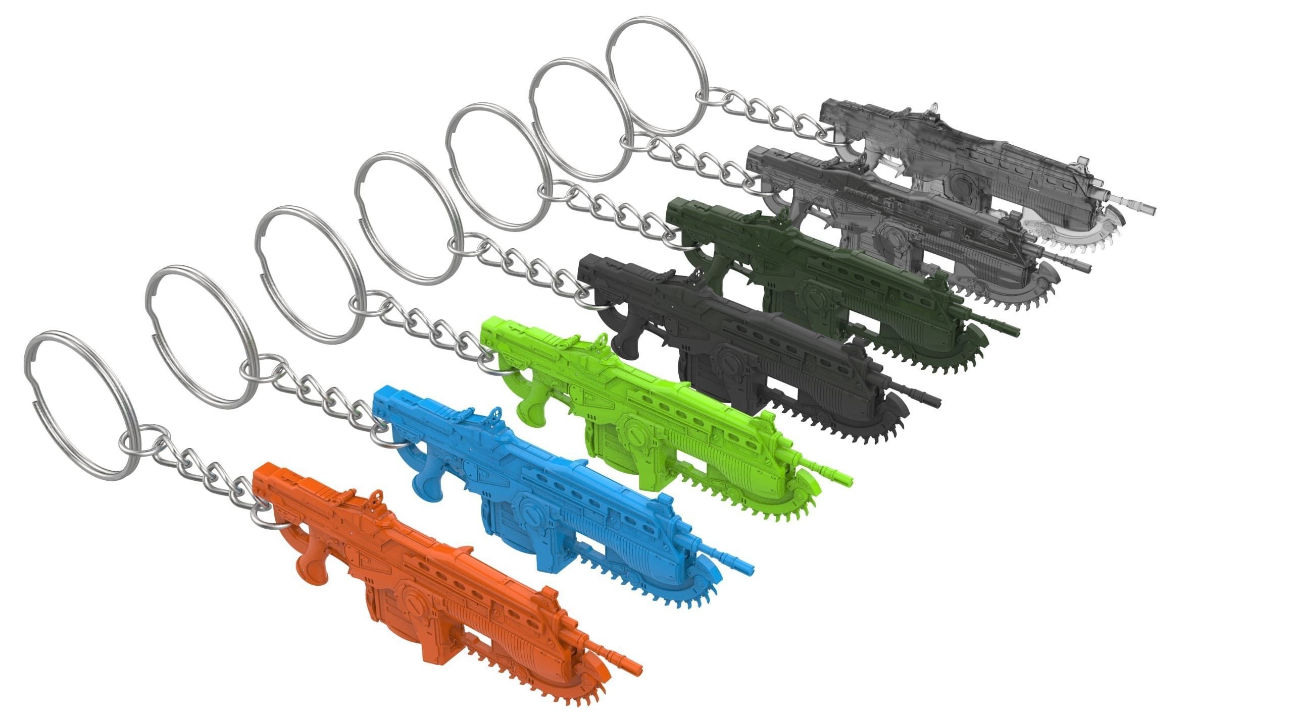 Keychain - Lancer - Gears of War - Printable - STL 3D print model_21