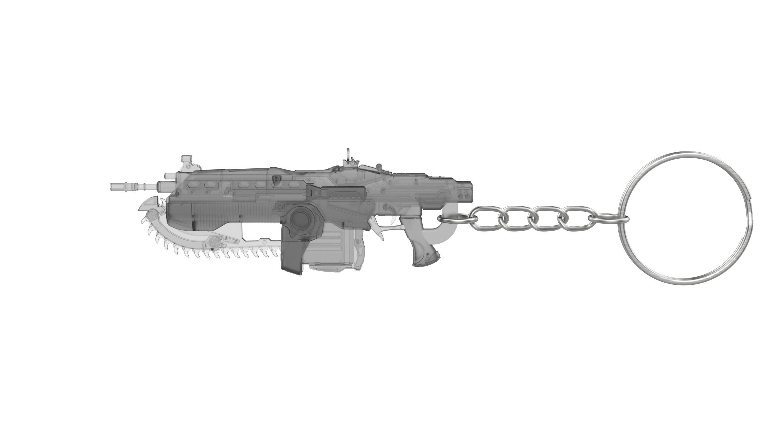 Keychain - Lancer - Gears of War - Printable - STL 3D print model_4