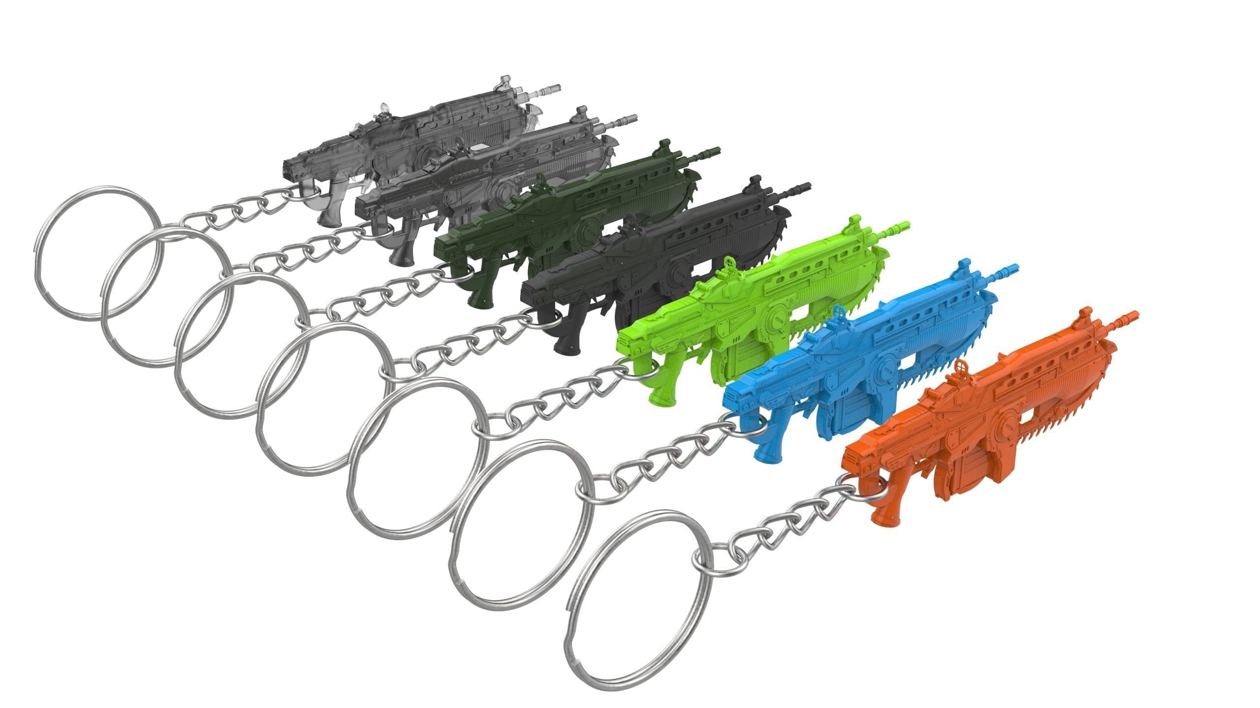 Keychain - Lancer - Gears of War - Printable - STL 3D print model_19