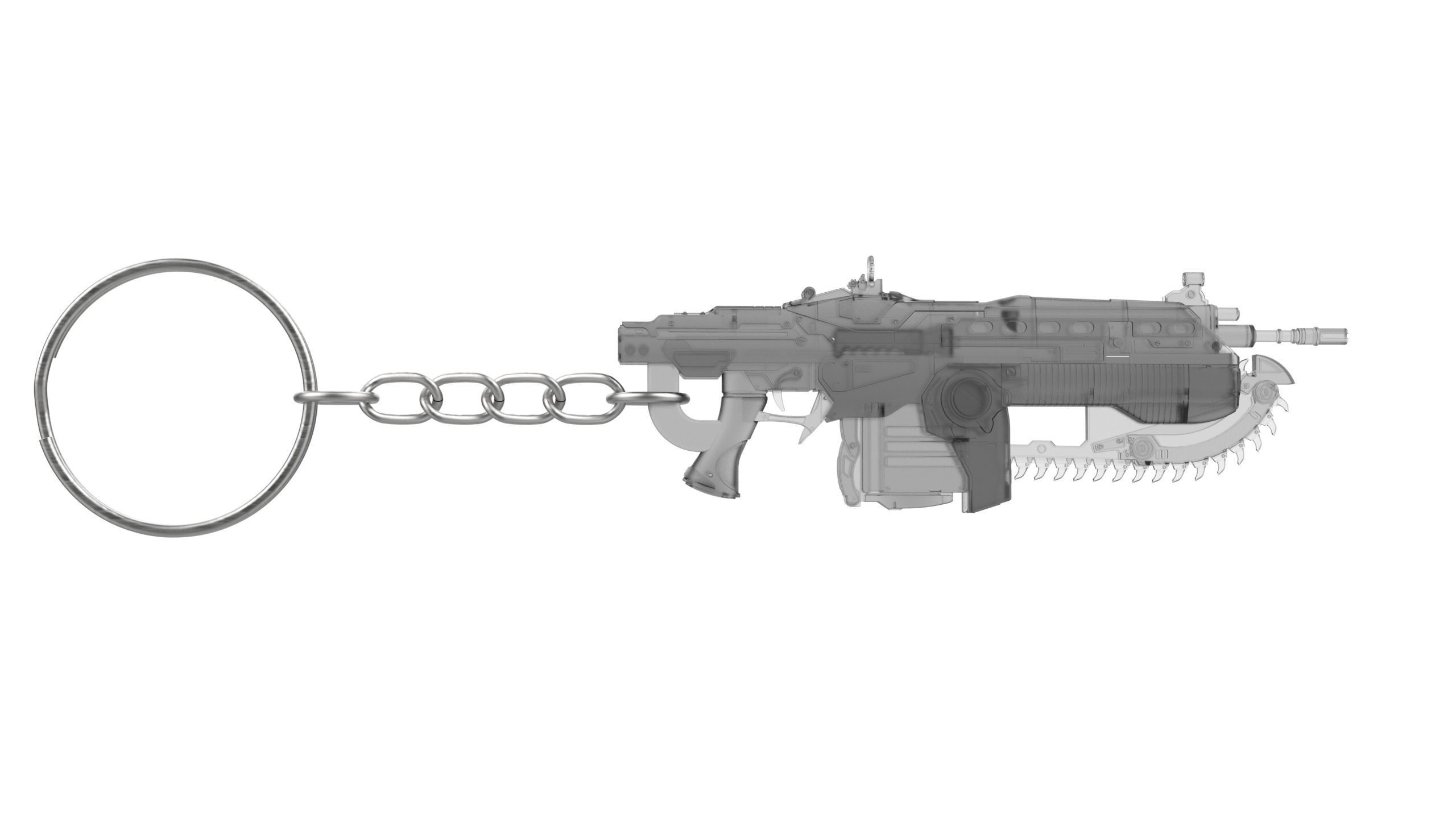 Keychain - Lancer - Gears of War - Printable - STL 3D print model_10
