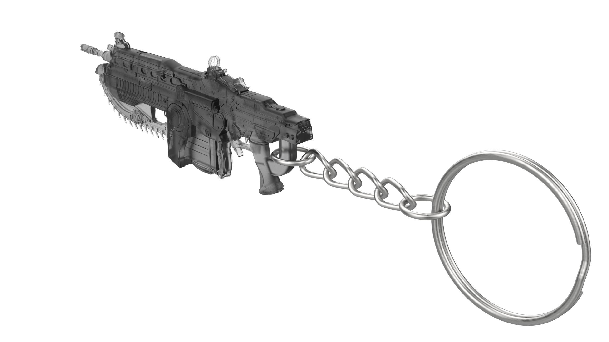 Keychain - Lancer - Gears of War - Printable - STL 3D print model_6