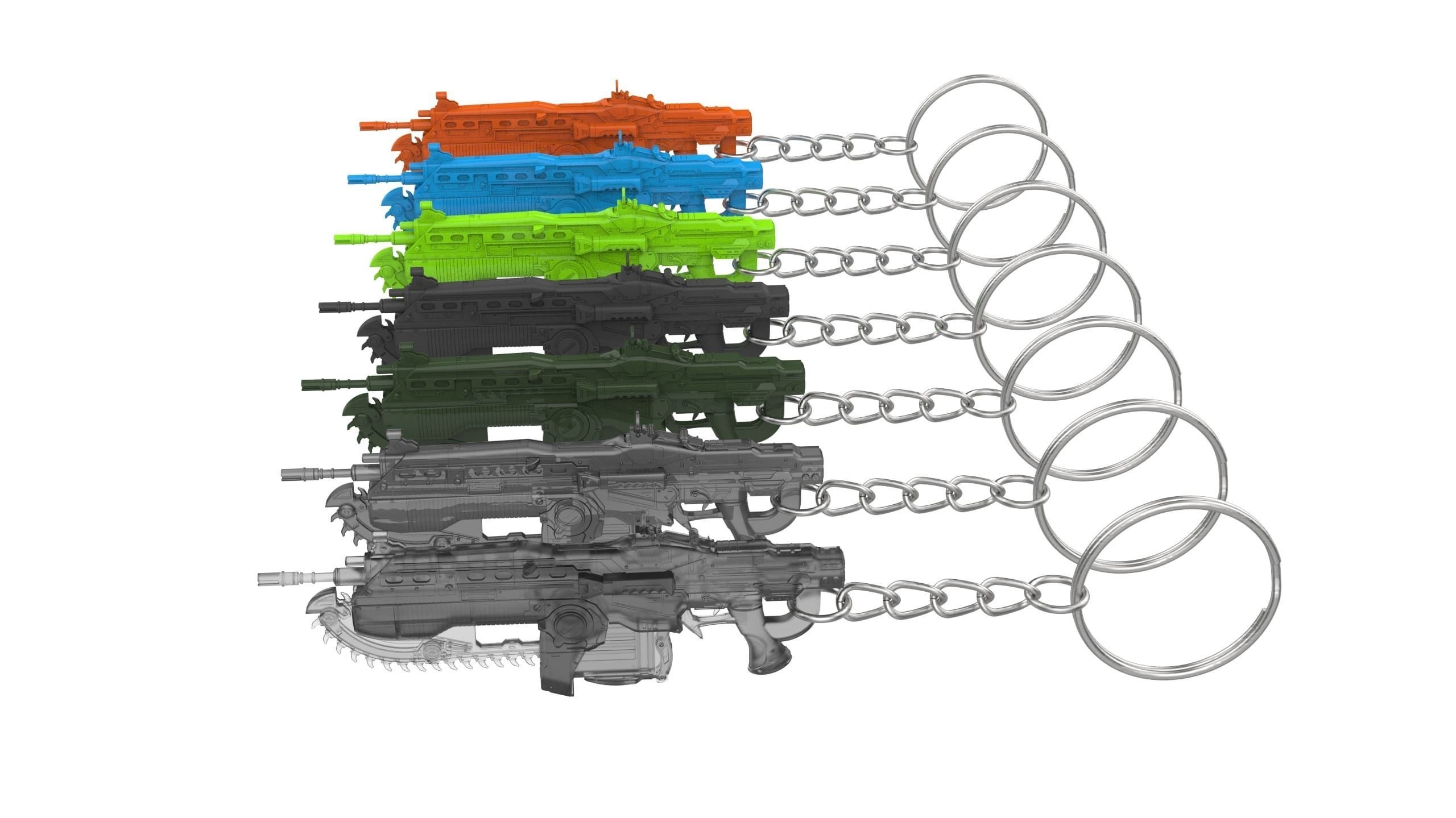 Keychain - Lancer - Gears of War - Printable - STL 3D print model_15