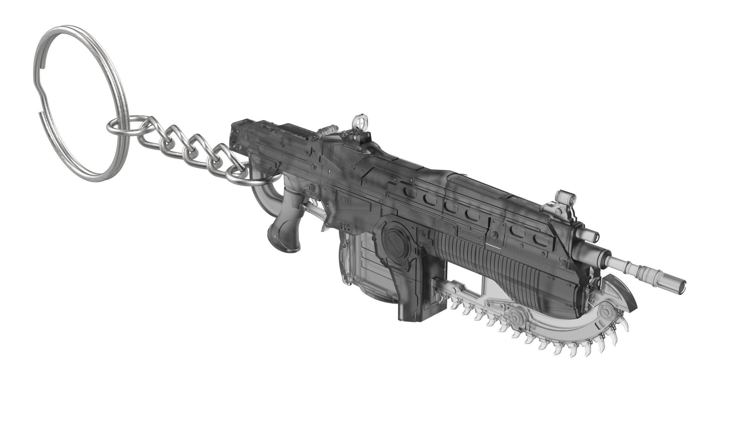 Keychain - Lancer - Gears of War - Printable - STL 3D print model_12