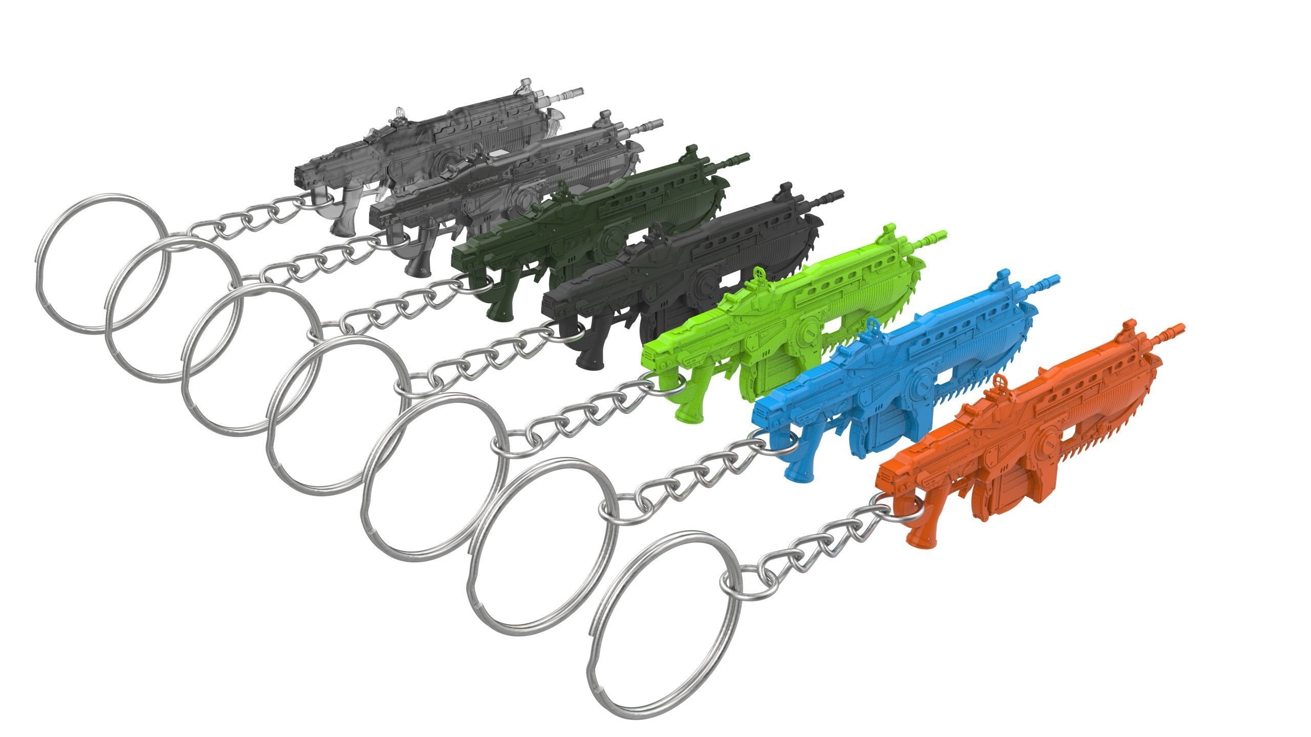 Keychain - Lancer - Gears of War - Printable - STL 3D print model_20