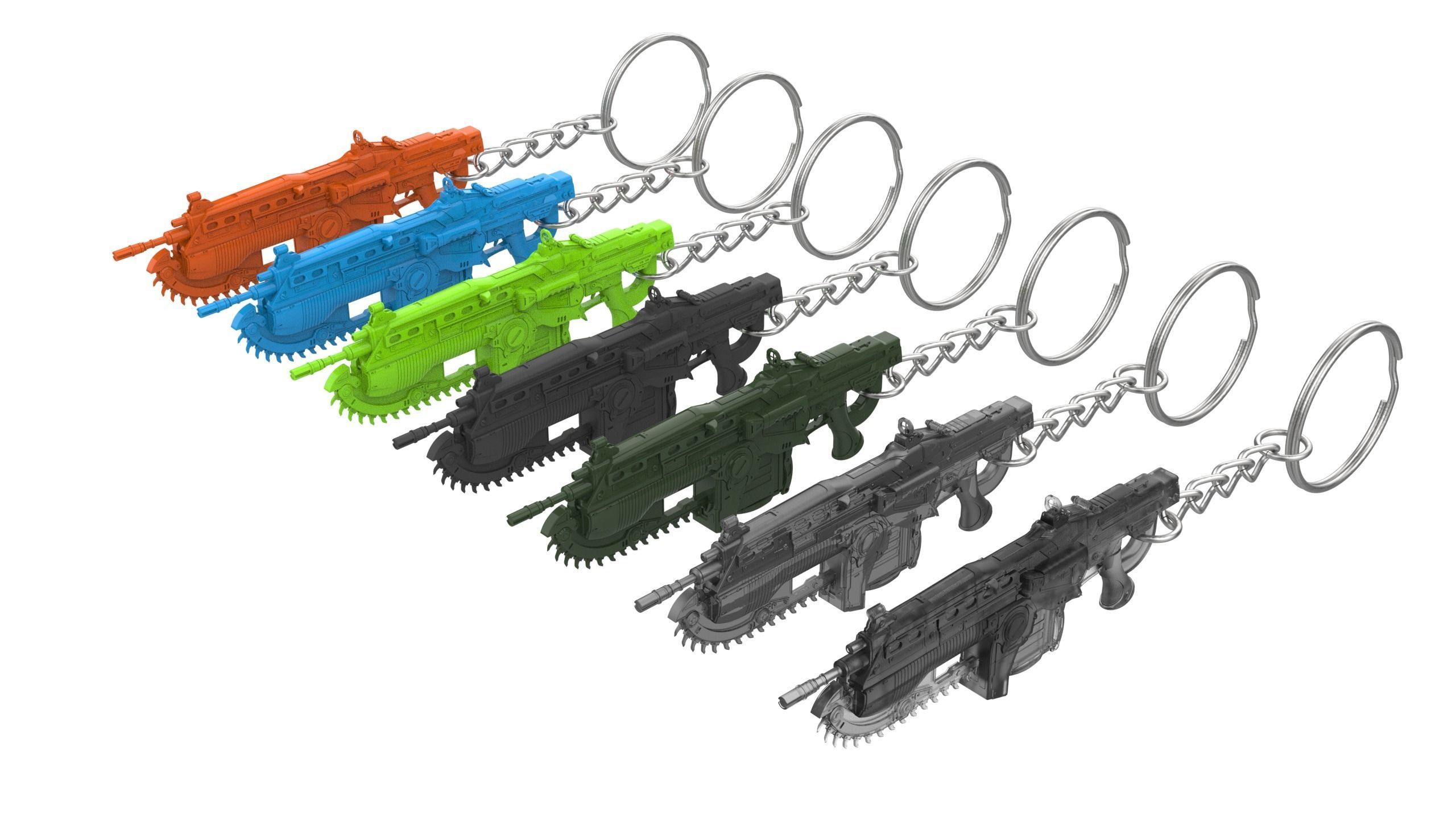 Keychain - Lancer - Gears of War - Printable - STL 3D print model_14