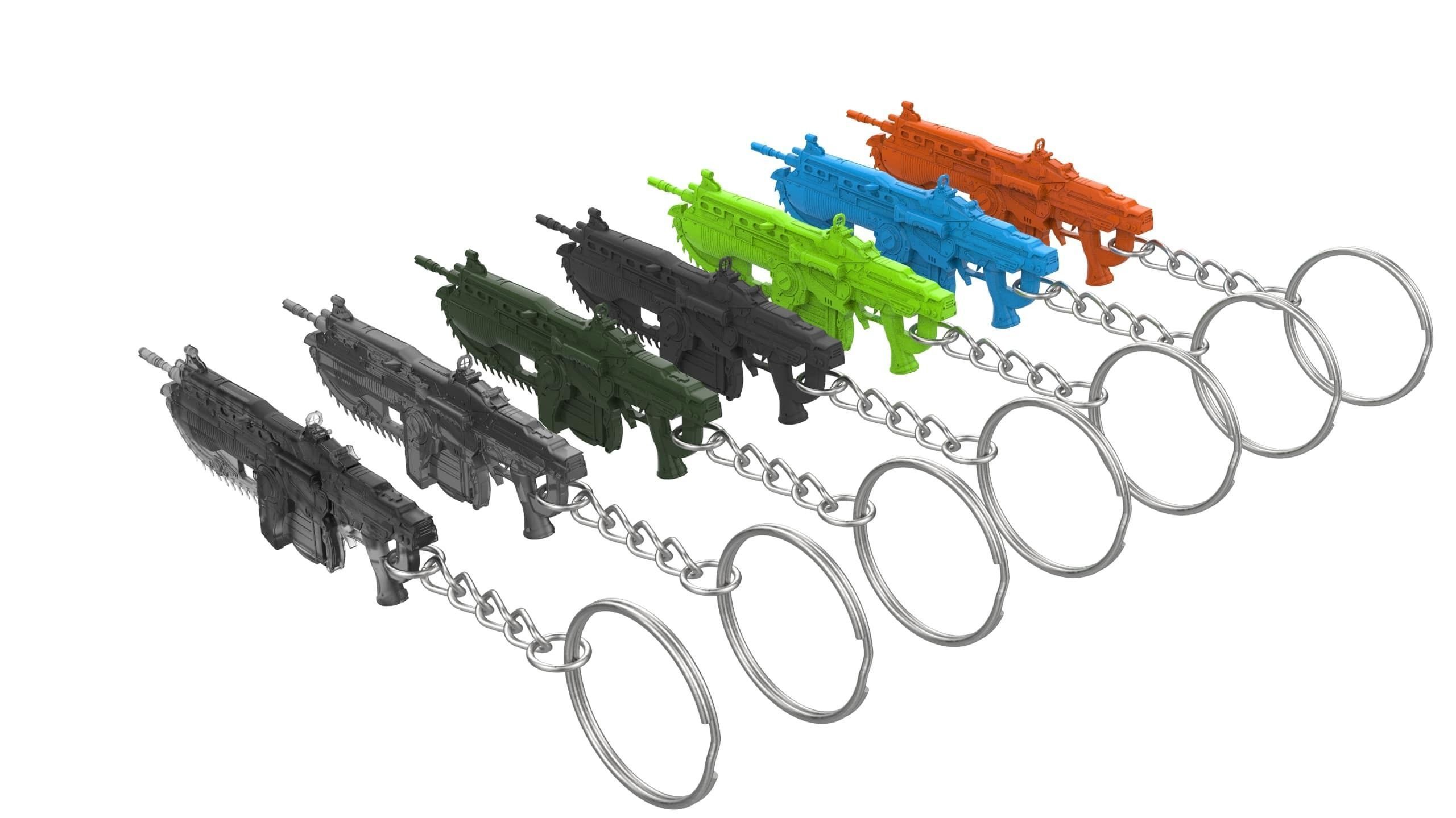 Keychain - Lancer - Gears of War - Printable - STL 3D print model_17