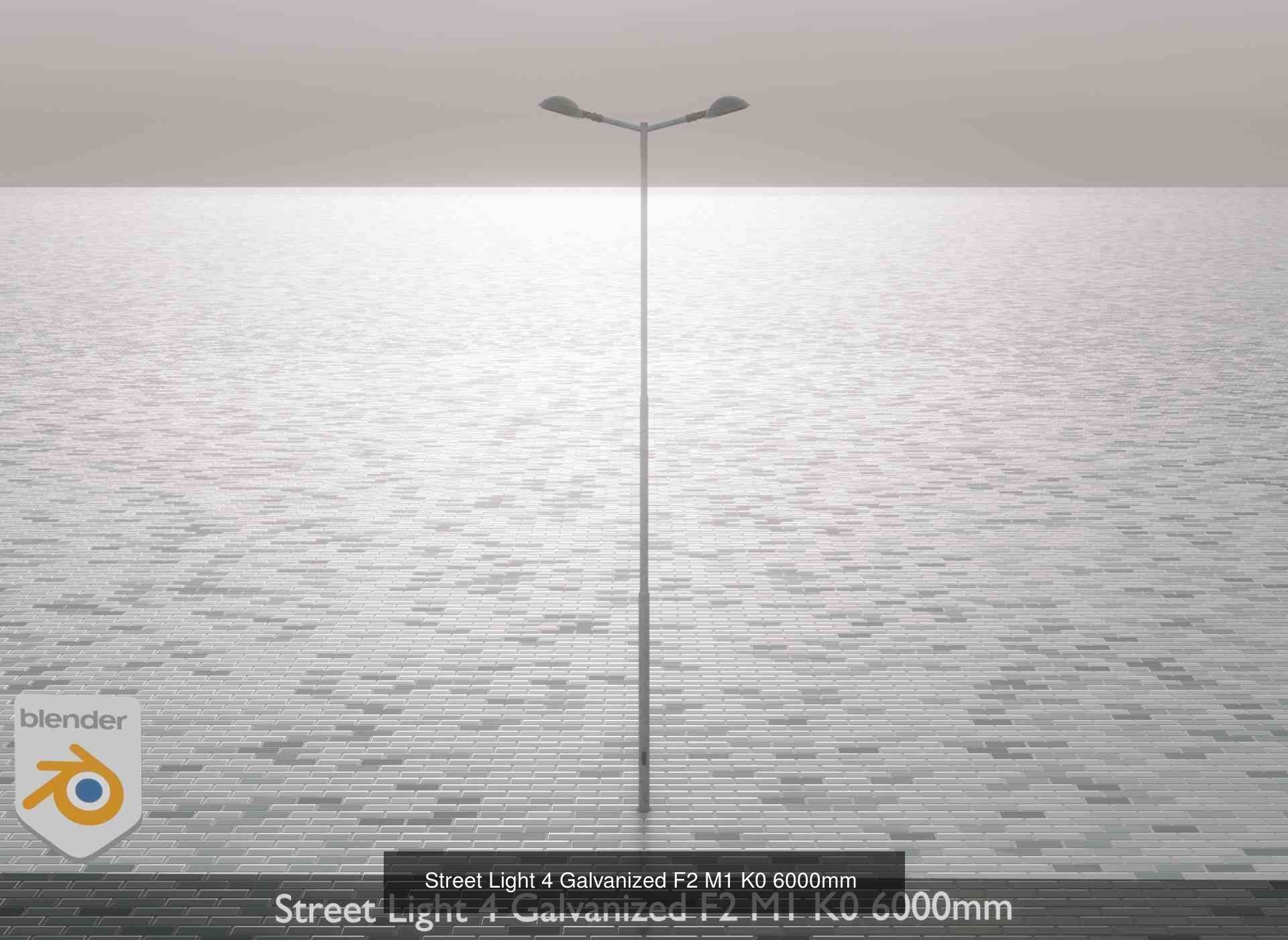 Street Light 4 Galvanized Package 3D Model Collection_25