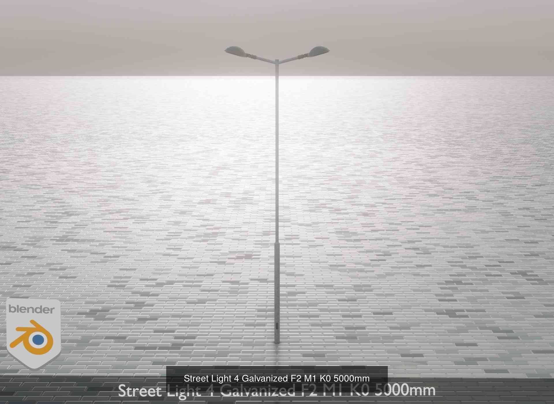 Street Light 4 Galvanized Package 3D Model Collection_24