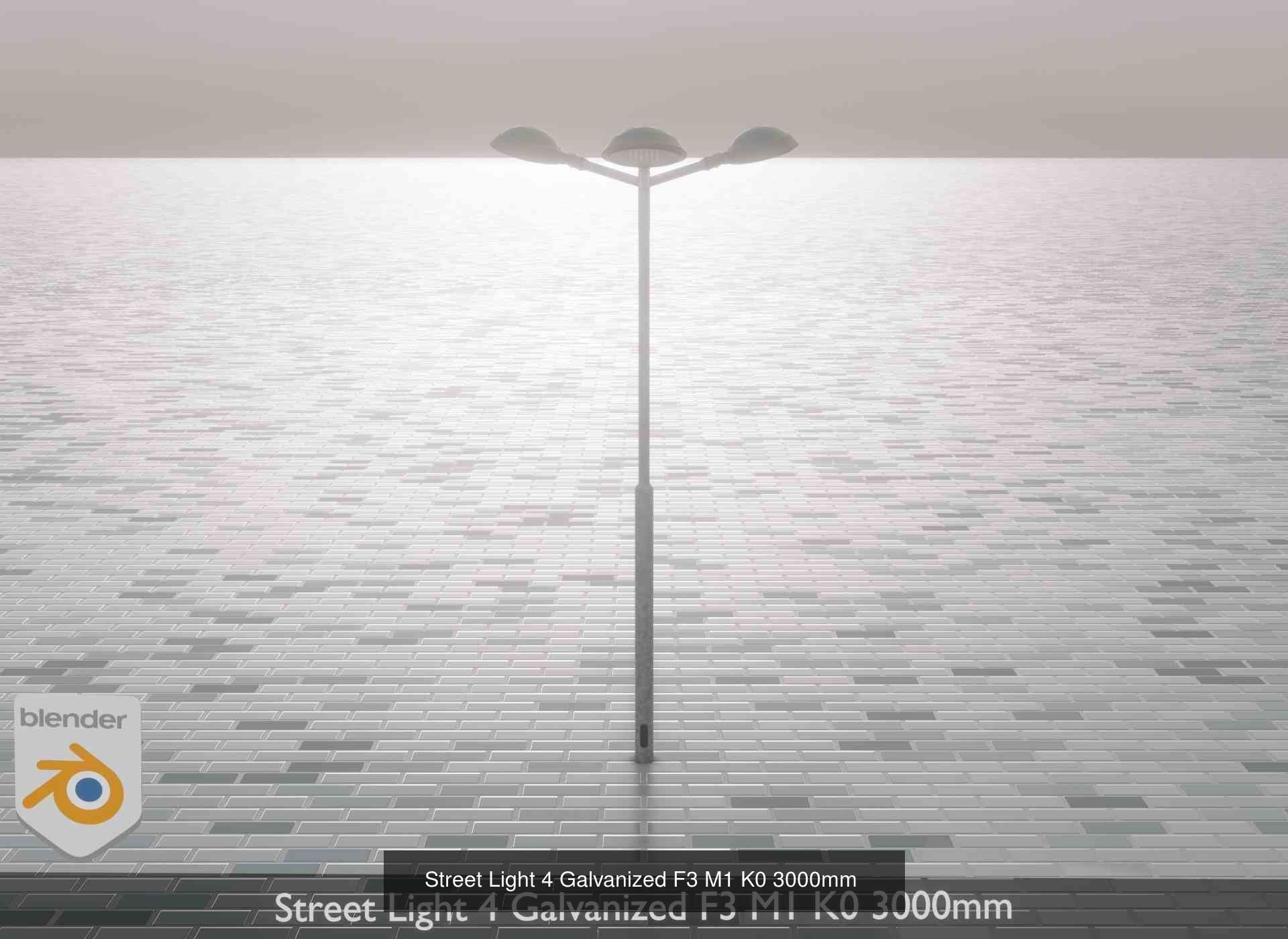 Street Light 4 Galvanized Package 3D Model Collection_31