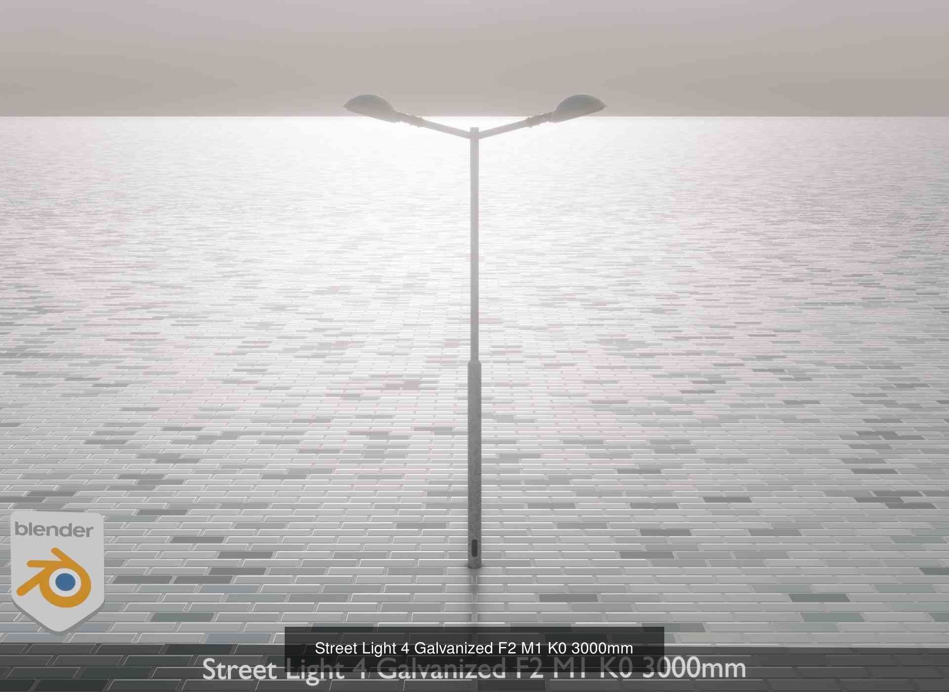 Street Light 4 Galvanized Package 3D Model Collection_23