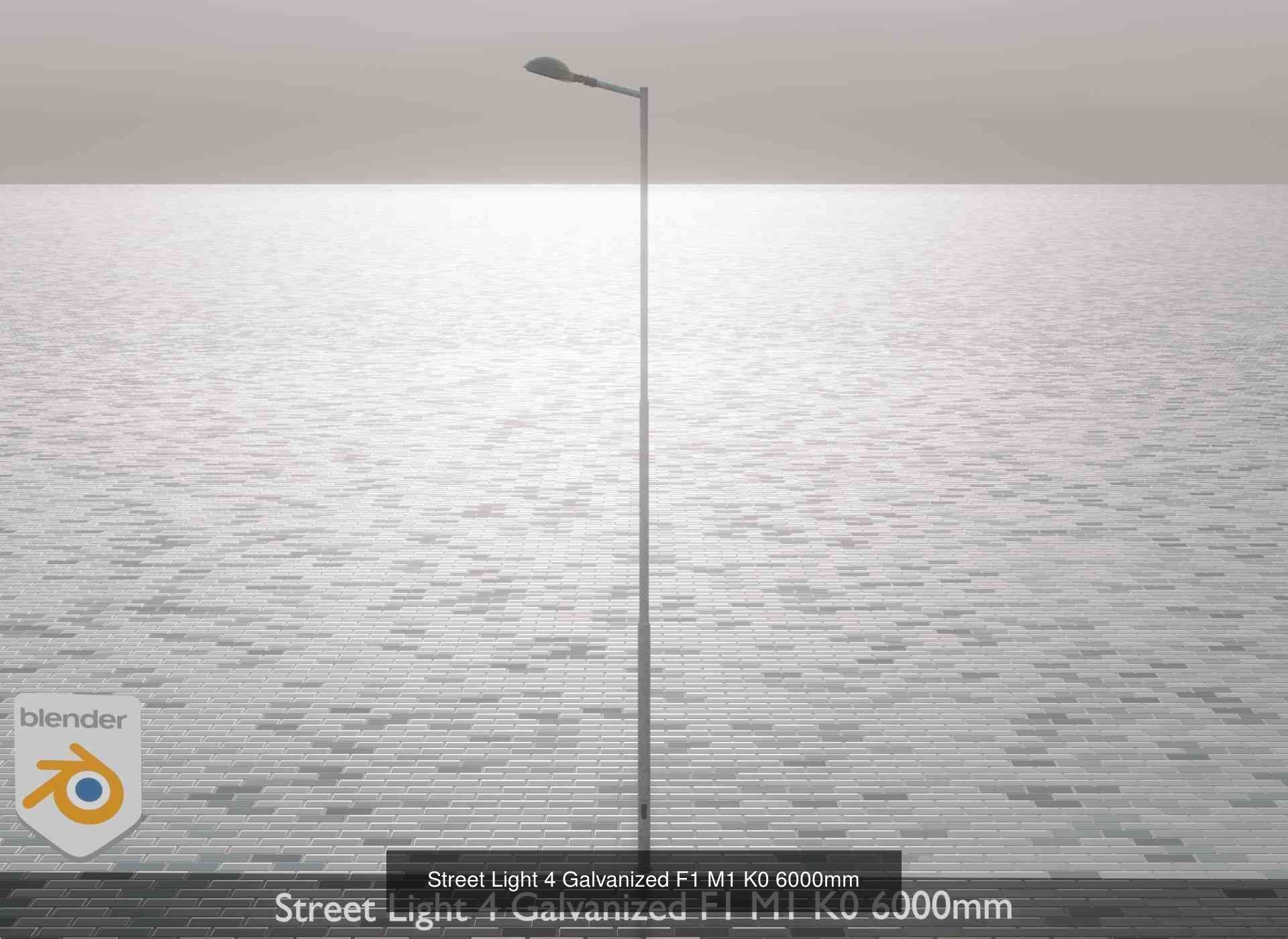 Street Light 4 Galvanized Package 3D Model Collection_17