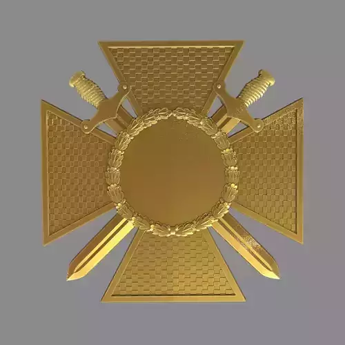 Basic model with cross  wreath and swords