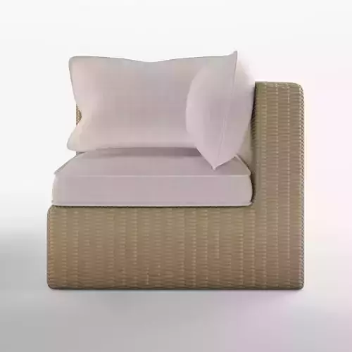 Santorini modular corner chair 3D Model