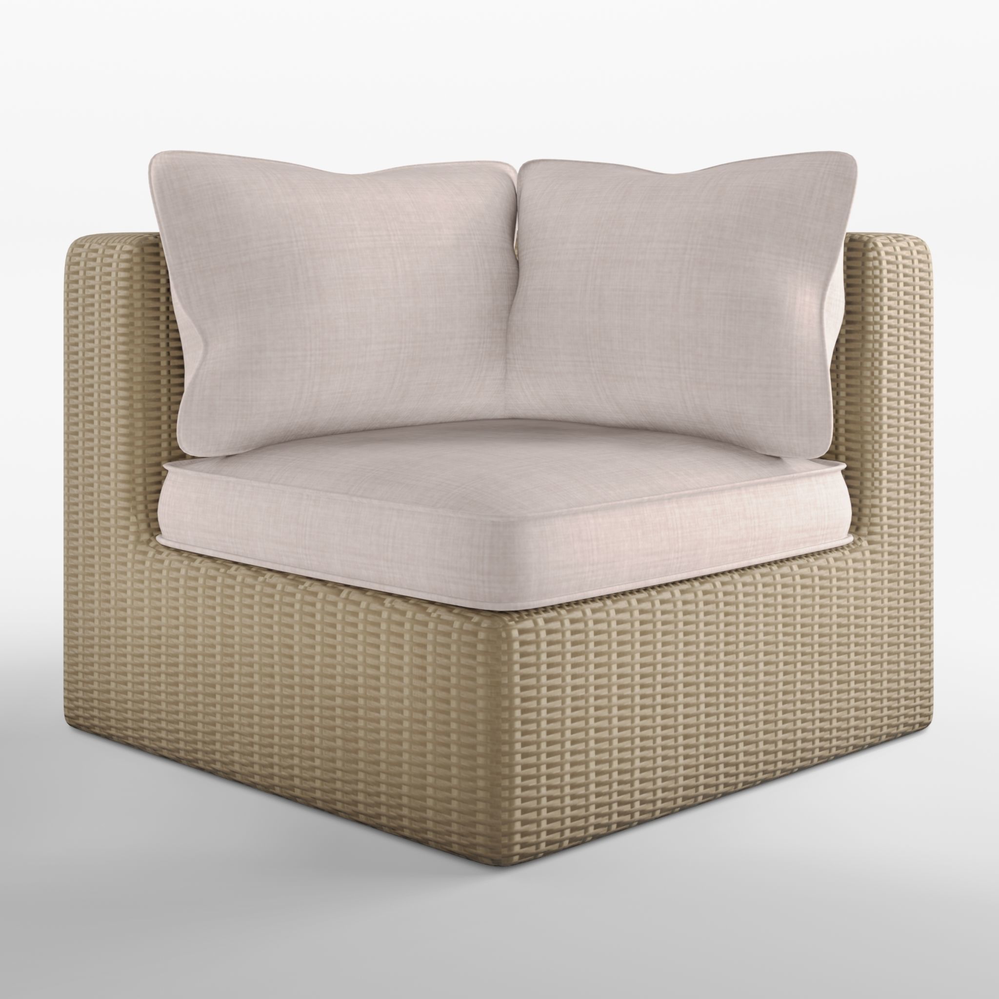 Santorini modular corner chair 3D Model Low-poly 3D model_1