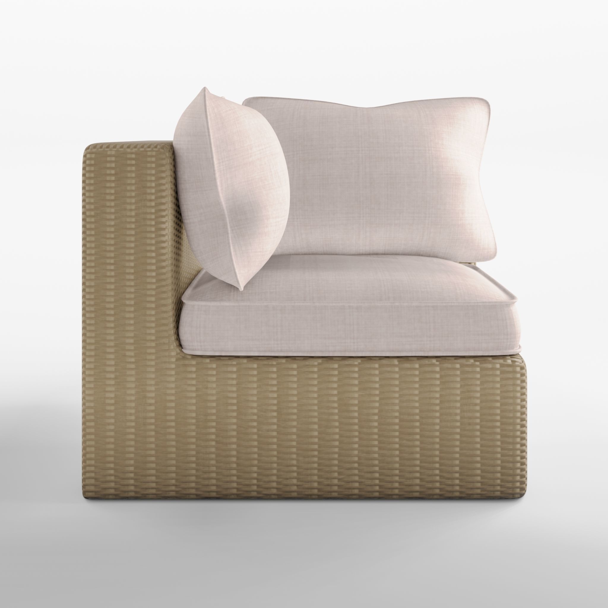 Santorini modular corner chair 3D Model Low-poly 3D model_2