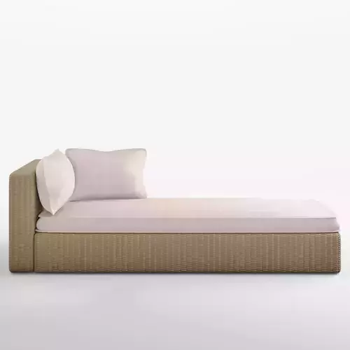 Santorini left chaise lounger 3D Model