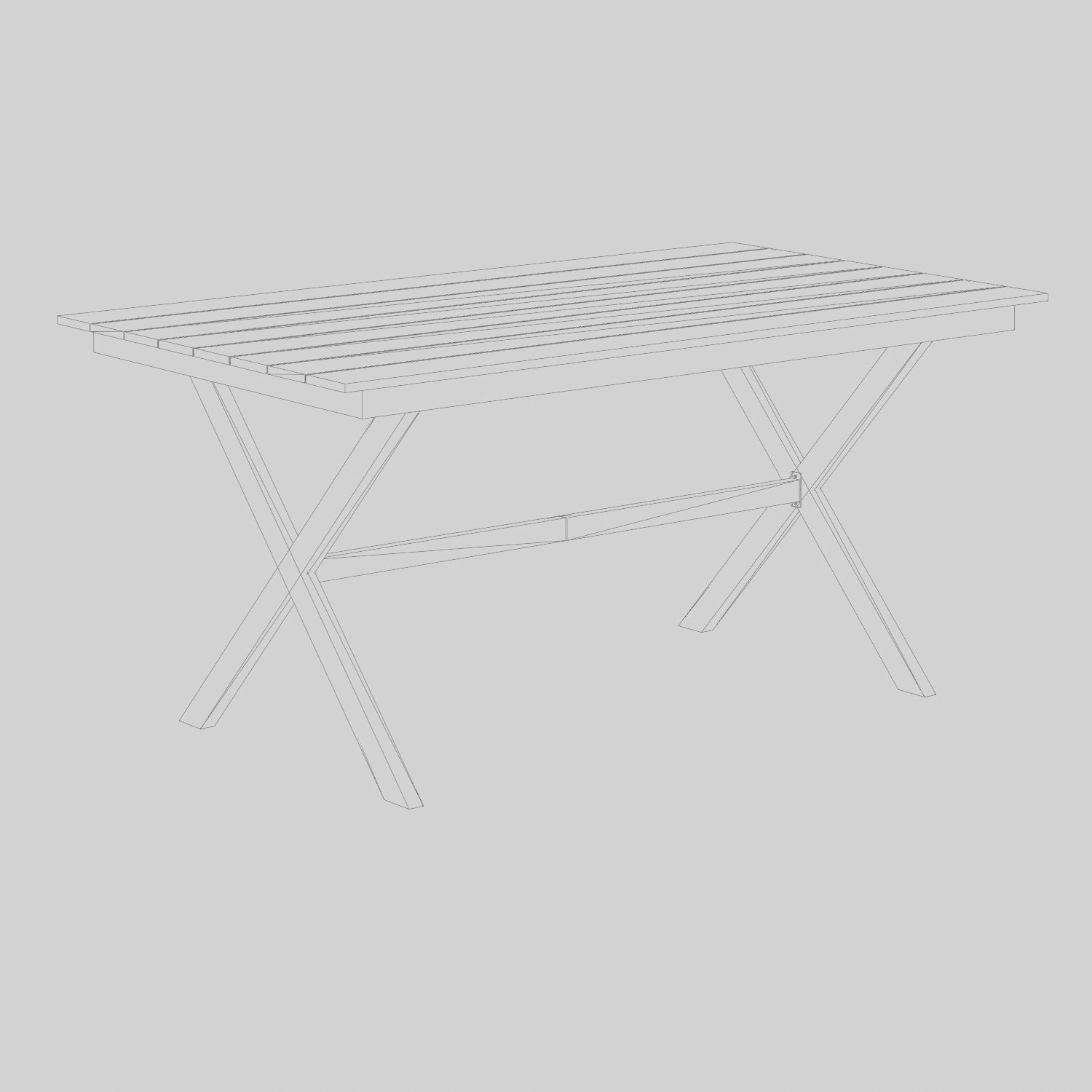 Chelsea Dining Table 3D Model Low-poly 3D model_5