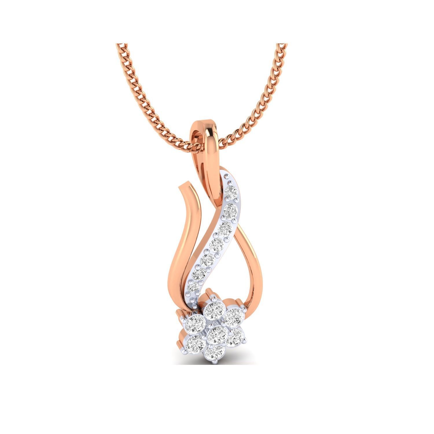 Women Pendant STL OBJ FBX Renders Details 3D print model_2