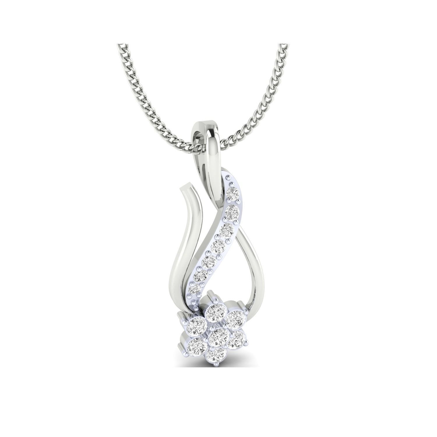 Women Pendant STL OBJ FBX Renders Details 3D print model_8