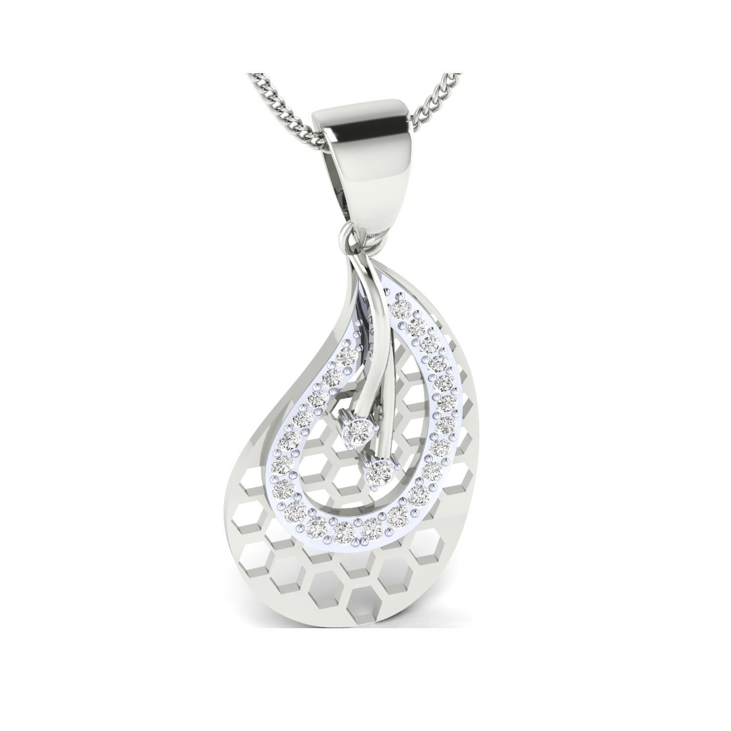 Women Pendant STL OBJ FBX Renders Details 3D print model_7