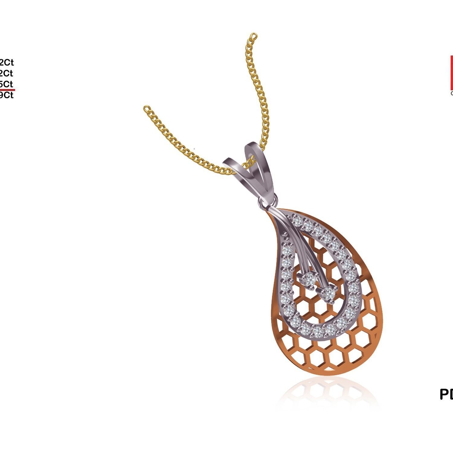 Women Pendant STL OBJ FBX Renders Details 3D print model_19