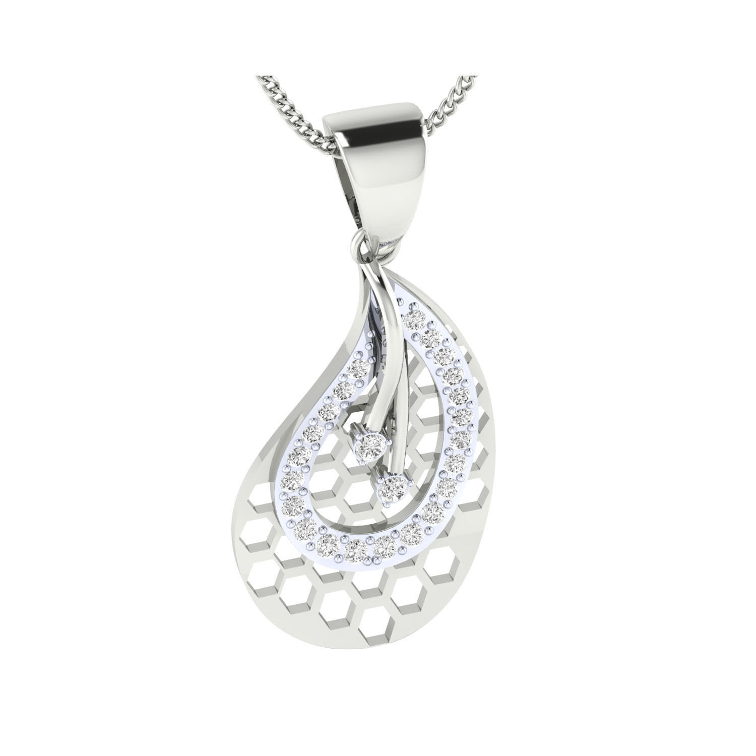 Women Pendant STL OBJ FBX Renders Details 3D print model_6