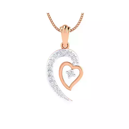 Women Heart Pendant STL OBJ FBX Renders Details 3D print model
