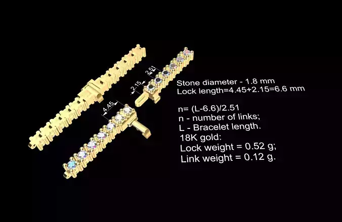 Stylish Tennis Bracelet 3 from 6 