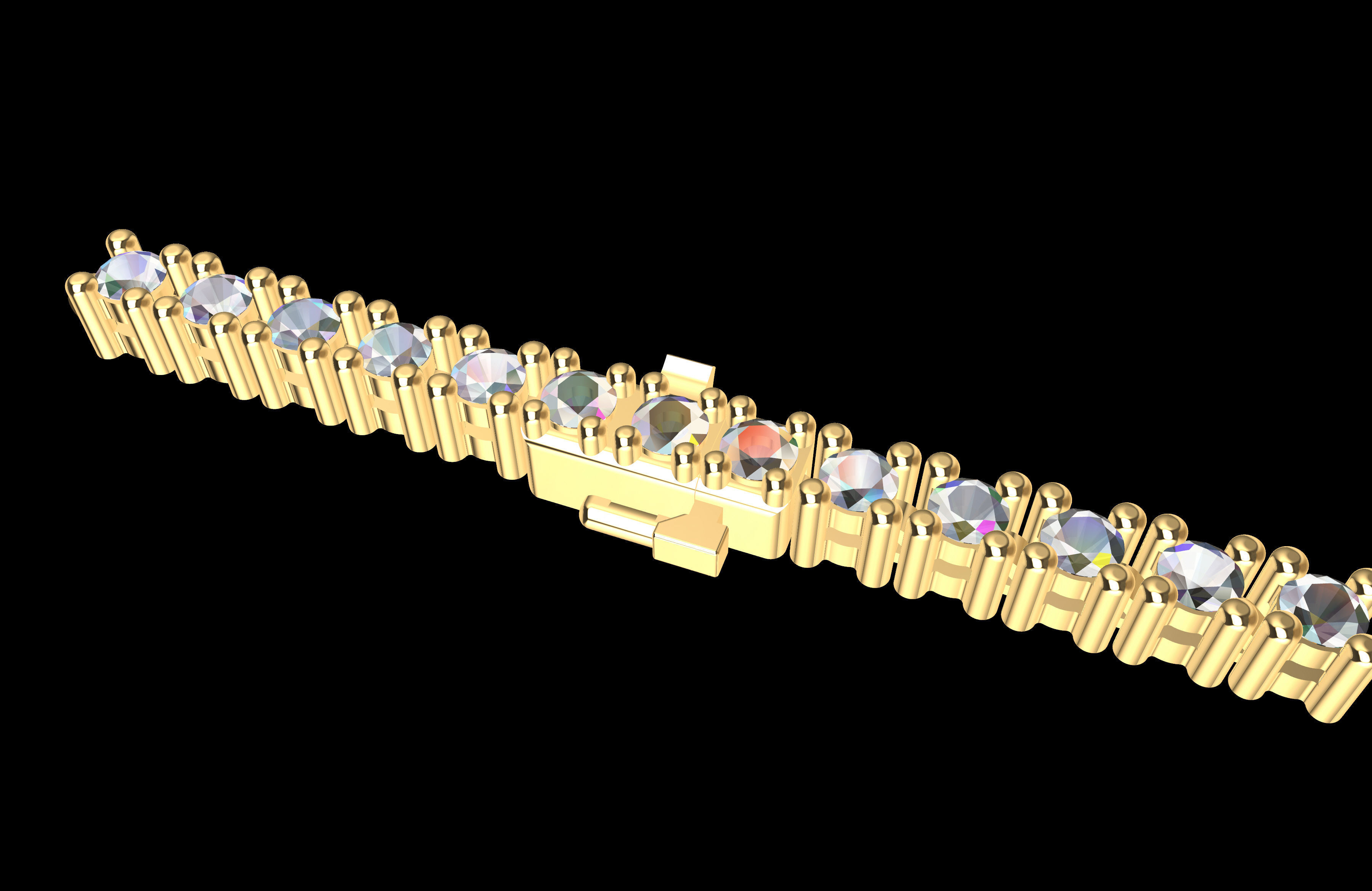 Stylish Tennis Bracelet 3 from 6  3D print model_3