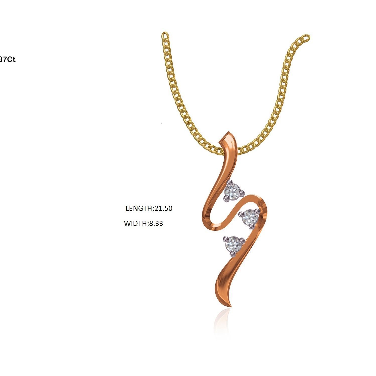 Women Pendant STL OBJ FBX Renders Details 3D print model_1