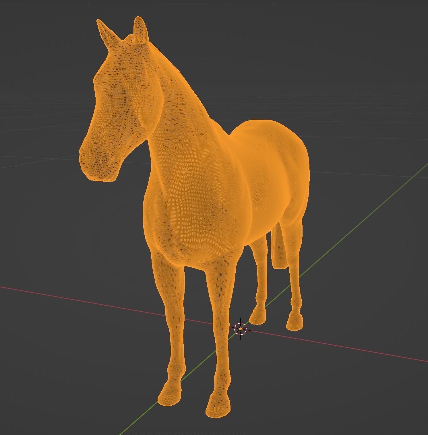 Horse in still pose model I 3d print ready model 3D print model_4