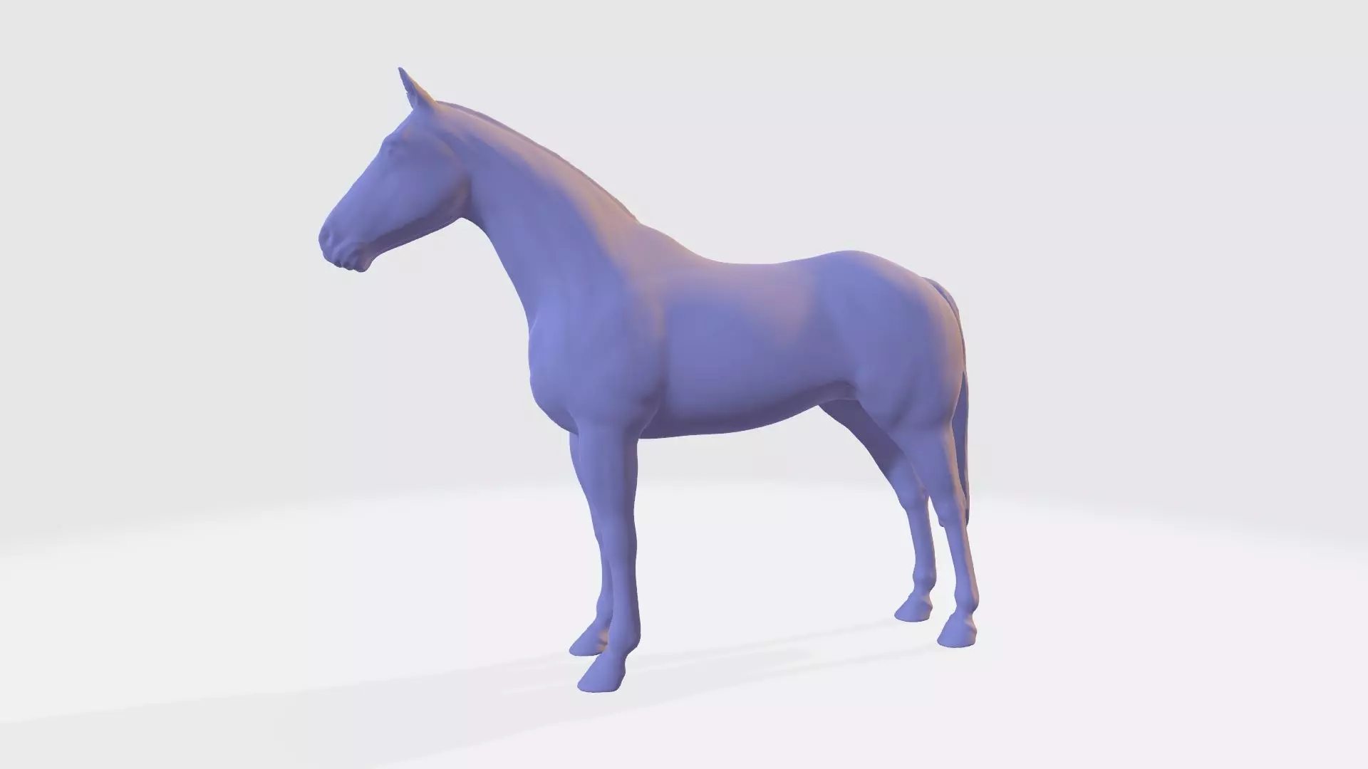Horse in still pose model I 3d print ready model 3D print model_0